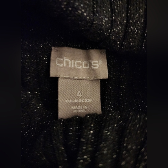 CHICO'S TURTLE NECK GLITTER SWEATER - Picture 3 of 4